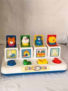 Vintage Shelcore Pop-Up Pets Toy 1985 Developmental Sensory Toddler